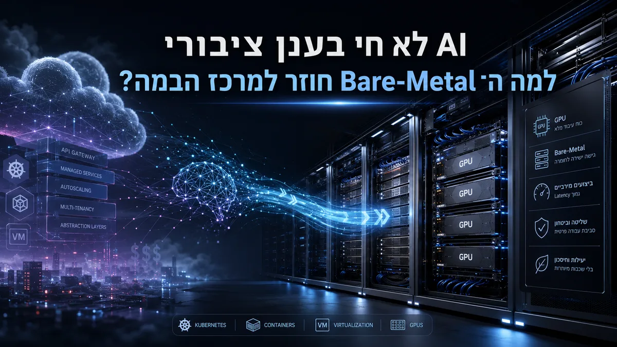 מעבר מתשתית ענן ציבורי לשכבת Bare Metal עם שרתי GPU, Kubernetes וקונטיינרים
